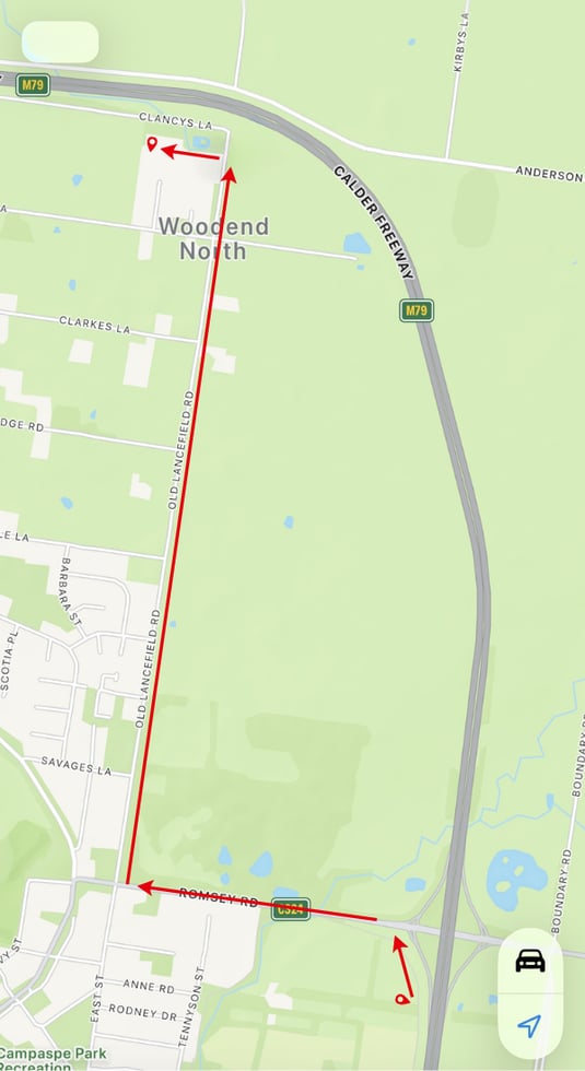 Truck Access maps for website south approach